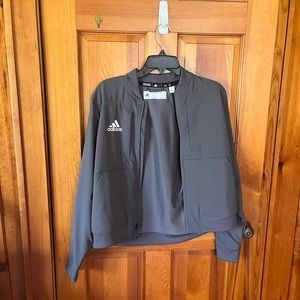 Adidas gray windbreaker